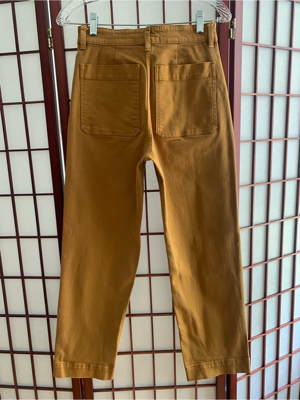 VGUC EVERLANE Womens Cropped Straight Leg High-Rise Jeans in Goldenrod Size 2 - Picture 2 of 15